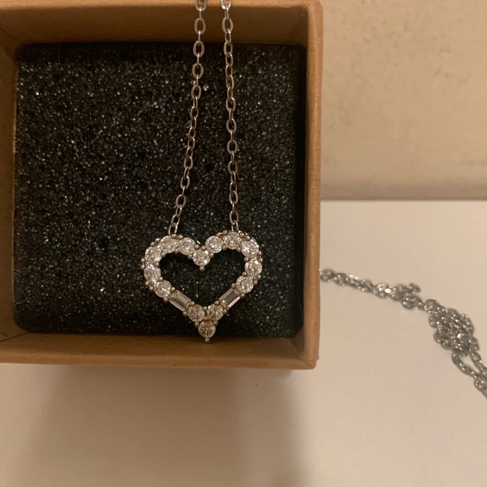 Diamond Heart ( Faux) Necklace